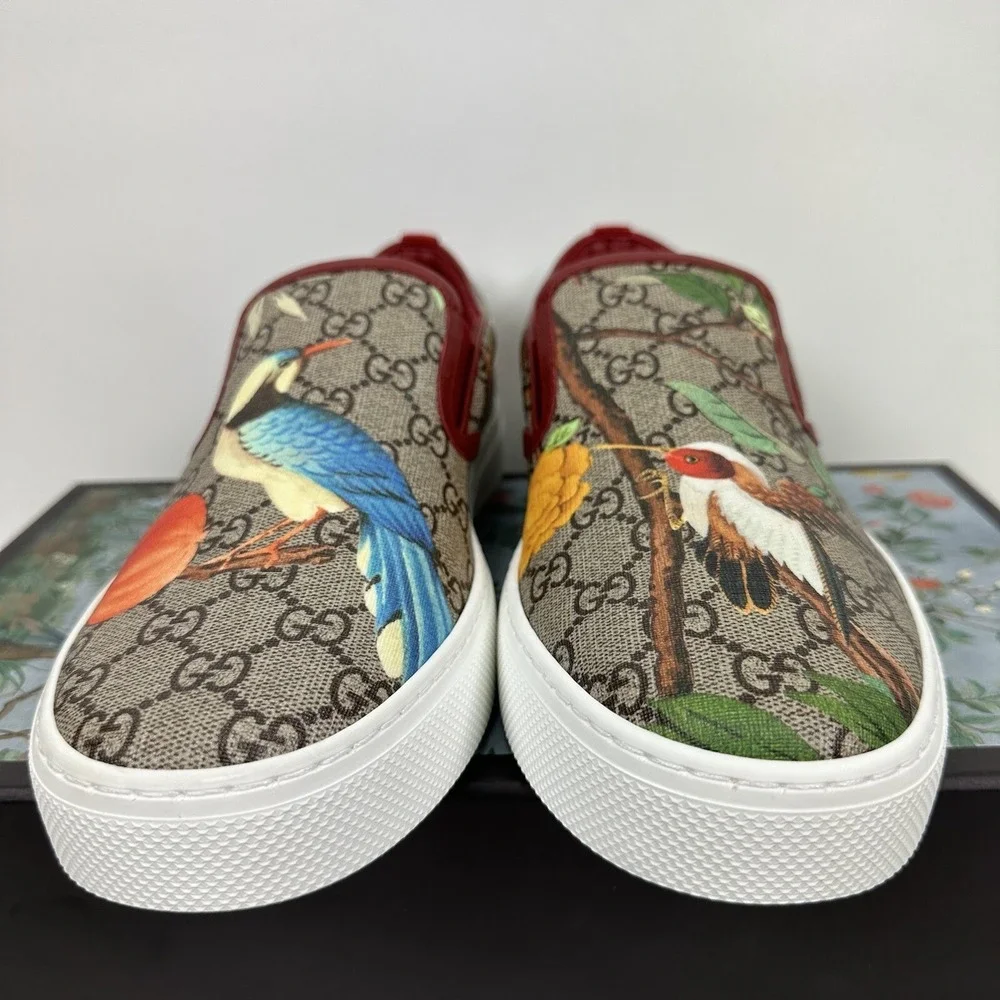 Gucci‎ Supreme Monogram Tian Shoes Sneakers Mens Size 10 UK Birds